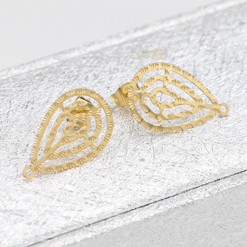 Vintage Creative Style Stainless Steel Earrings European and American Women Personality Water Drop Stud Earrings Ear Hooks Jewelry Wholesale Exquisite Crystal