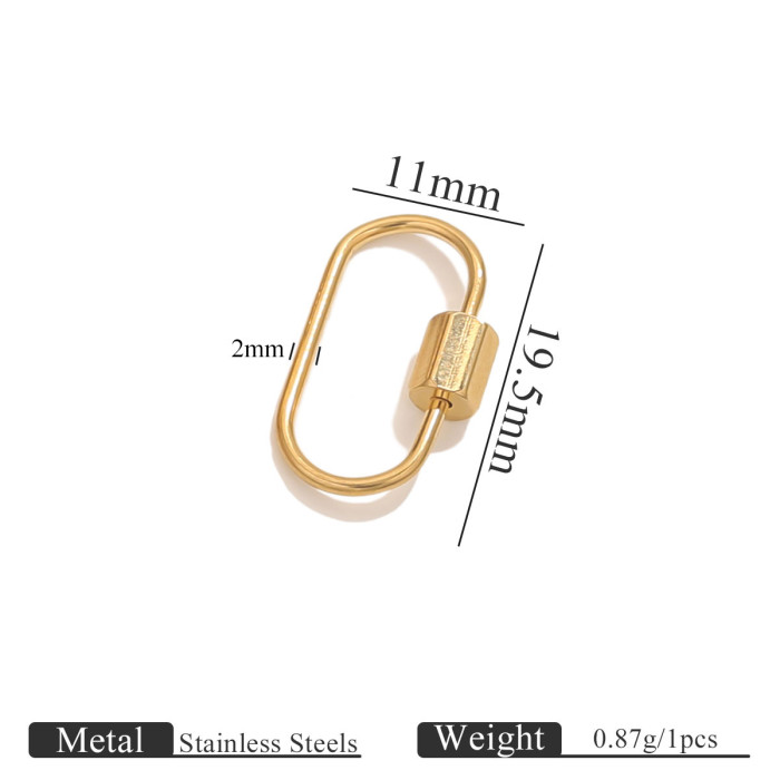 Stainless Steel Furnace Vacuum Electroplating Function Buckle Bracelet Necklace Bracelet Buckle Head Screw Buckle Jew...