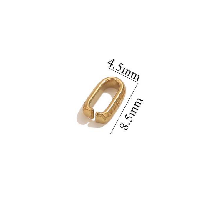 Stainless Steel Texture Necklace Clasp Oval Melon Seed Clasp Melon Seed Machine DIY Jewelry Accessories Semi-finished...