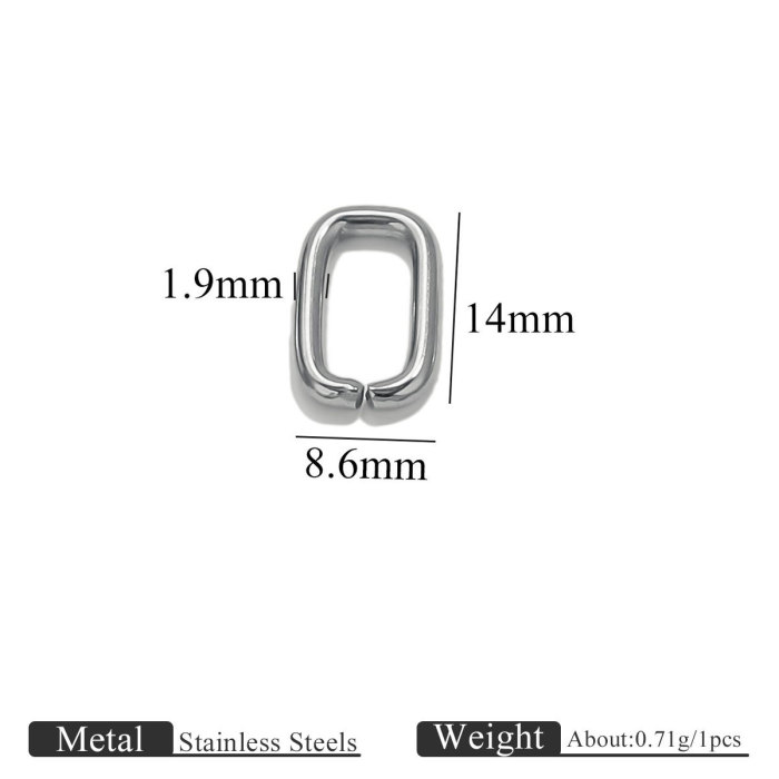 Stainless Steel Oval Sunflower Seed Buckle Necklace Buckle DIY Handmade Semi-finished Pendant Buckle Jewelry Buckle J...