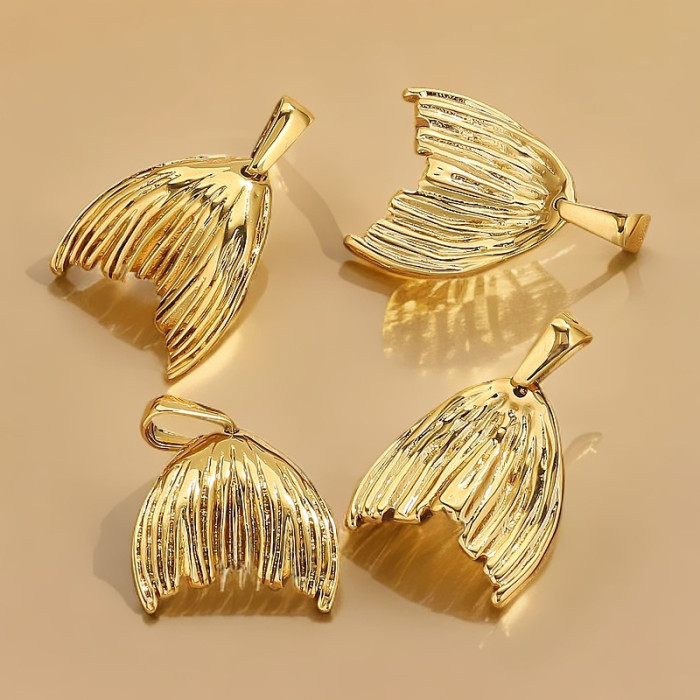 Stainless Steel Multi-Style Pendant Bear Heart Water Drop Durian Tail Rhombus DIY Jewelry Accessories