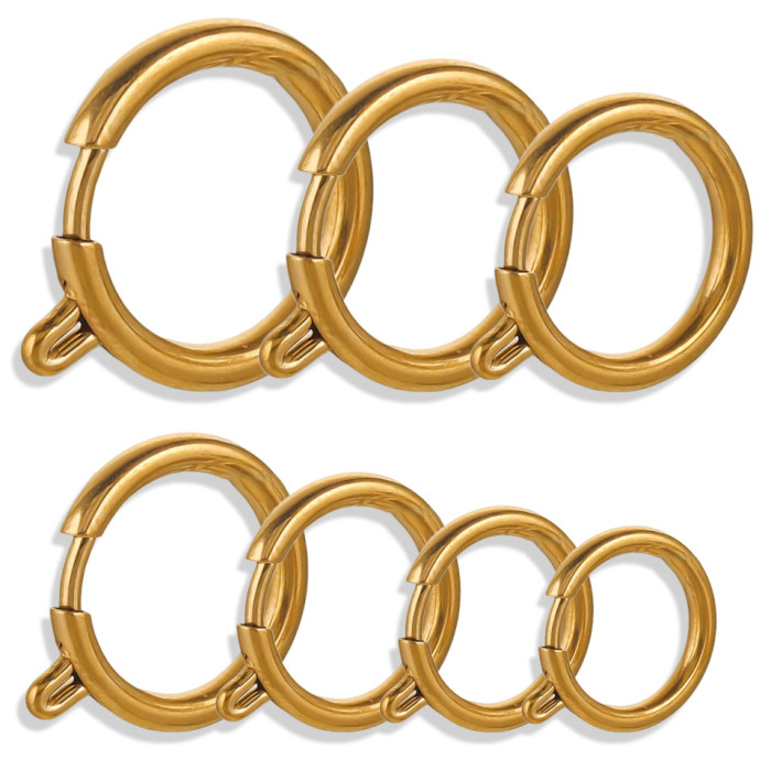 Stainless Steel Jewelry Accessories Slingshot Clasp Spring Clasp Necklace Clasp Vacuum Electroplated 18K Gold DIY Jew...