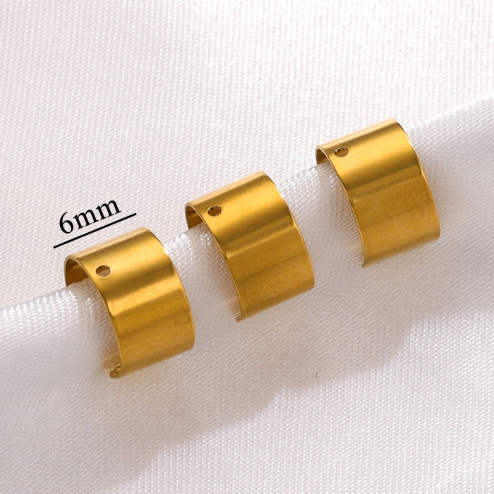 Stainless Steel Ear Cuff Smooth Ear Cuff Non-Pierced Ear Clip Titanium Steel U-Shaped Ear Clip DIY Jewelry Accessories Ear Accessories