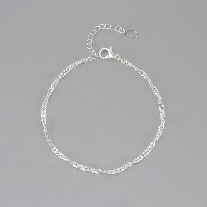 New Thin Bracelet Water Ripple Niche Design Sense Women's Light Luxury High-End Versatile Hand Jewelry for Women