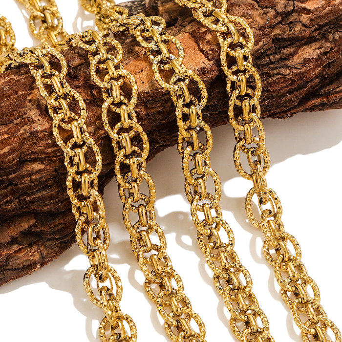 Stainless Steel O-Chain Vacuum Multi-Layer Necklace Bracelet Hip-Hop Fashion Matching Accessories Stainless Steel Cha...