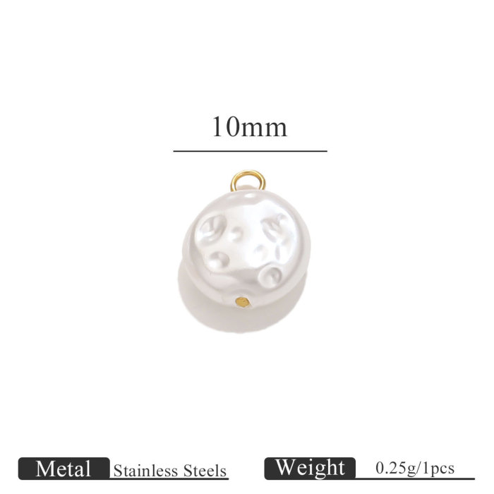 Stainless Steel Imitation Pearl Curved Needle Pendant DIY Jewelry Handmade Beaded Ball Earrings Bracelet Jewelry Acce...