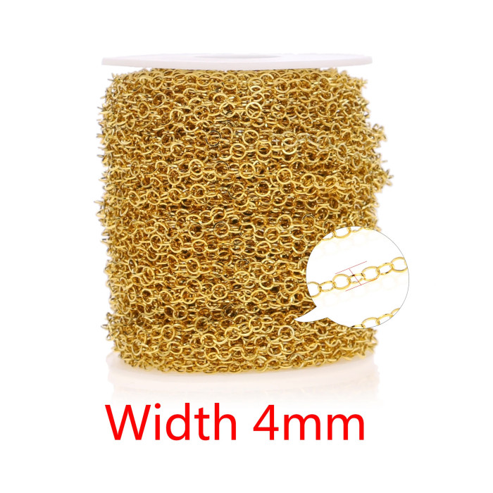 Stainless Steel Round Cross Chain DIY Jewelry Handmade Chain Necklace Bracelet Chain Making Supplies Accessories