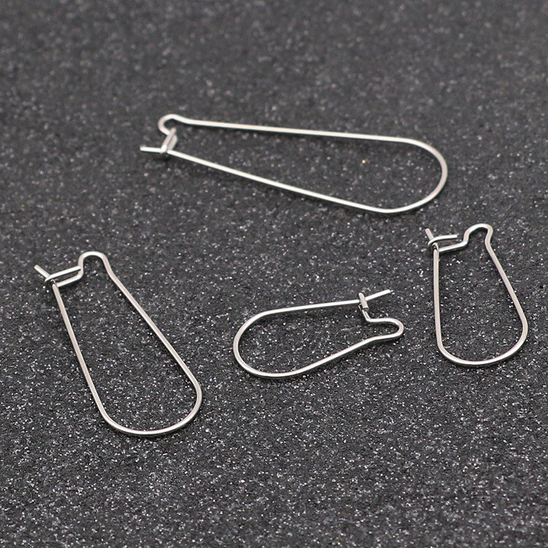 Stainless Steel Ear Hooks U-Shaped Ear Clips Waterproof Titanium Steel Korean Style Large French Ear Hooks DIY Jewelry Handmade Accessories