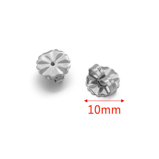 Stainless Steel Ear Plugs Back Device Earring Base Post DIY Heart Butterfly Stopper Cap Ear Stud Making Accessories