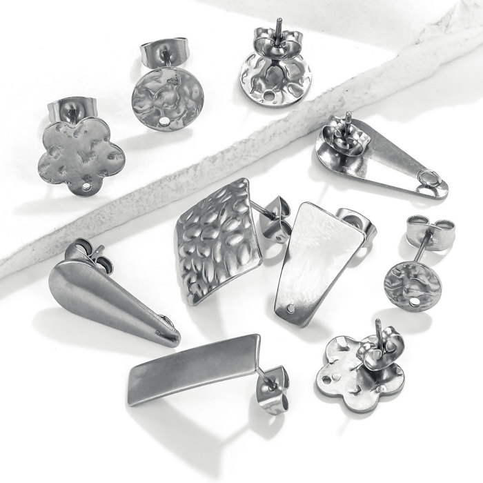 Stainless Steel Earring Accessories DIY Handmade Jewelry Accessories Earring Pieces Waterproof Texture Simple Earring Hooks