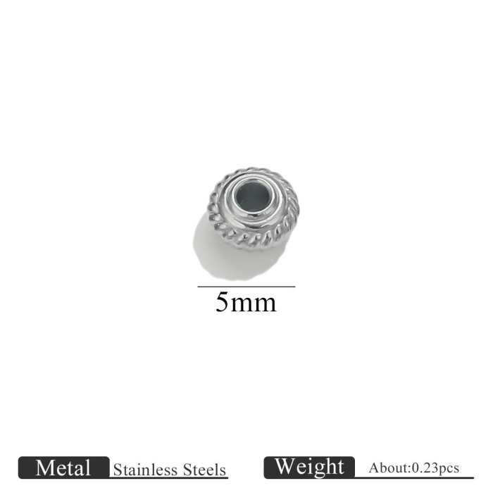 18K Gold Plated DIY Stainless Steel Jewelry Accessories 3D Beads Flower Holder Necklace Bracelet Bead Spacer