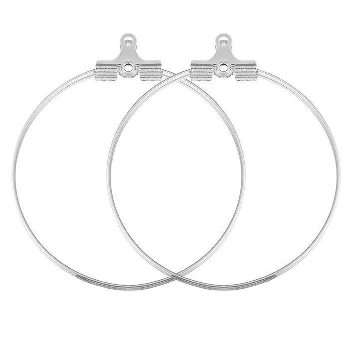In Stock Stainless Steel Hanger Rings Earring Rings Round Hanger Jewelry Clasps DIY Earring Accessories Wholesale