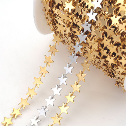 Stainless Steel Pentagram Chain DIY Handmade Necklace Bracelet Anklet Jewelry Making Accessories
