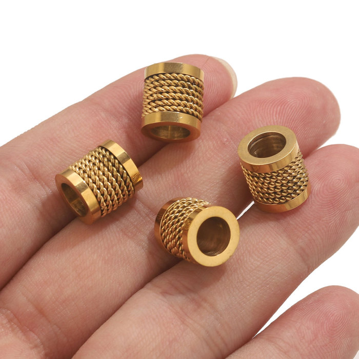 Vintage Stainless Steel Gold Beads Jewelry Accessories DIY Jewelry Spacer Beads Bracelet Beads Handmade Accessories W...