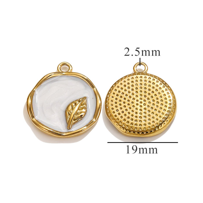 Stainless Steel Oil Painting Series Drip Oil Pendant DIY Fashion Clothing Pendant Bracelet Necklace Accessories