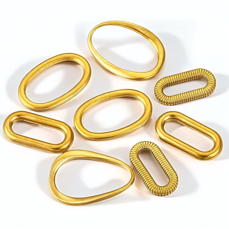 Stainless Steel Oval Frame Border Earrings Pendant Connector DIY Jewelry Making Supplies Accessories