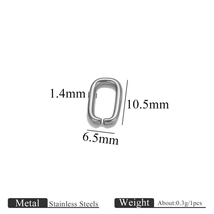 Stainless Steel Oval Sunflower Seed Buckle Necklace Buckle DIY Handmade Semi-finished Pendant Buckle Jewelry Buckle J...