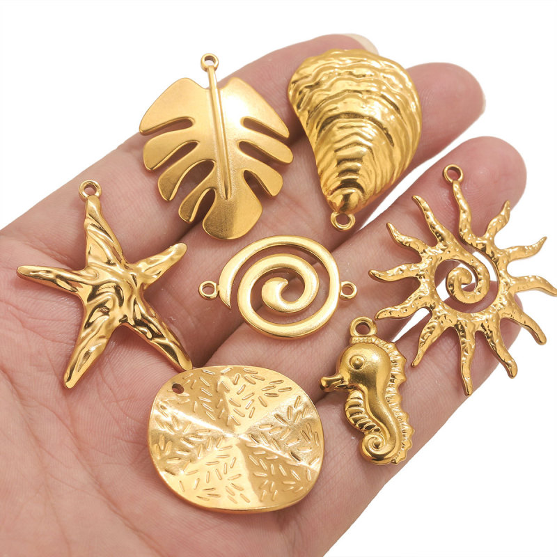 304 Stainless Steel Threaded Pendant Accessories Handmade DIY Jewelry Stainless Steel Necklace Bracelet Accessories