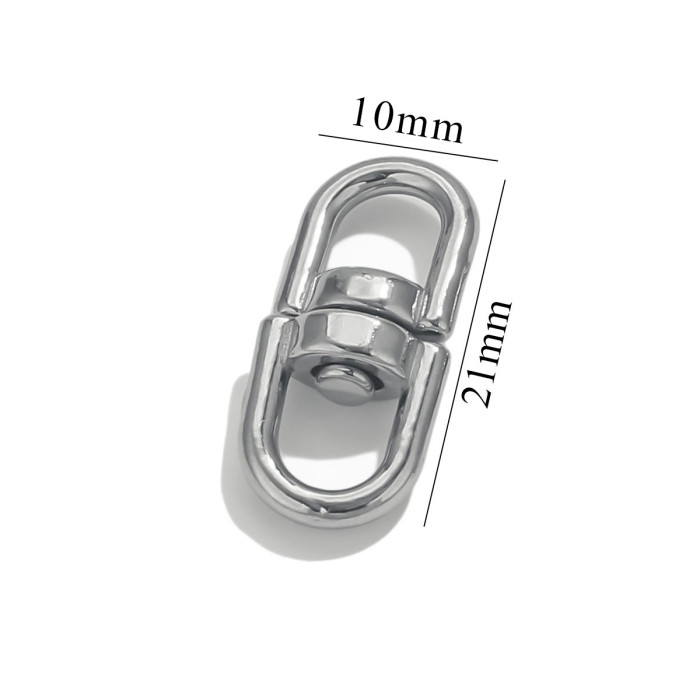 Stainless Steel Metal Swivel Clasp 8-Shaped Clasp Heart-Shaped Loop DIY Bracelet Bag Connector Jewelry Accessories Wh...