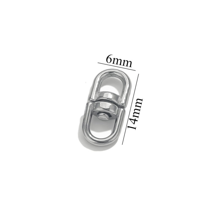 Stainless Steel Metal Swivel Clasp 8-Shaped Clasp Heart-Shaped Loop DIY Bracelet Bag Connector Jewelry Accessories Wh...