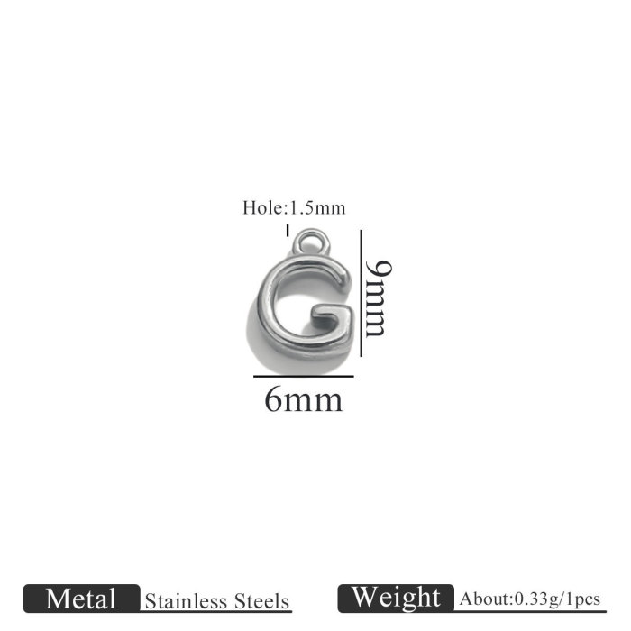 Stainless Steel 26A-Z Mini Circle Letter DIY Handmade Jewelry Accessories Vacuum Electroplated Jewelry Pendant, Neckl...