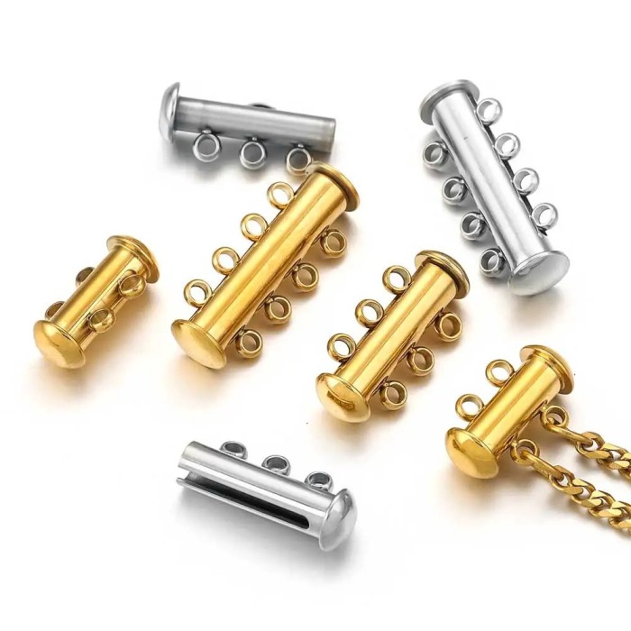 DIY Multi-layer Magnetic Clasp Jewelry Connector Round Stainless Steel Magnetic Clasp European and American Titanium Steel Clasp