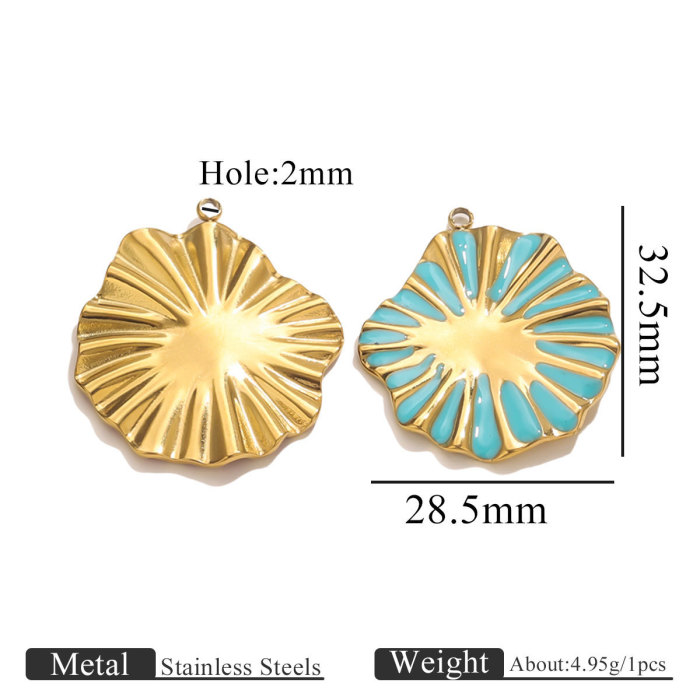 DIY Irregular Flower Oil Drop Pendant Fashion 18K Gold Women's Necklace Pendant Accessories Wholesale