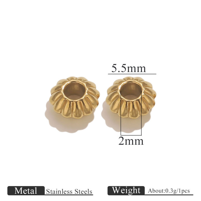 Vacuum Gold Plated Abacus Beads DIY Bracelet Necklace Jewelry Spacer Beads Accessories Handmade Loose Beads