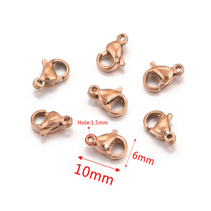 304 Stainless Steel Lobster Clasp Connector Dog Clasp DIY Jewelry Accessories Electroplated Necklace Clasp Bracelet Clasp