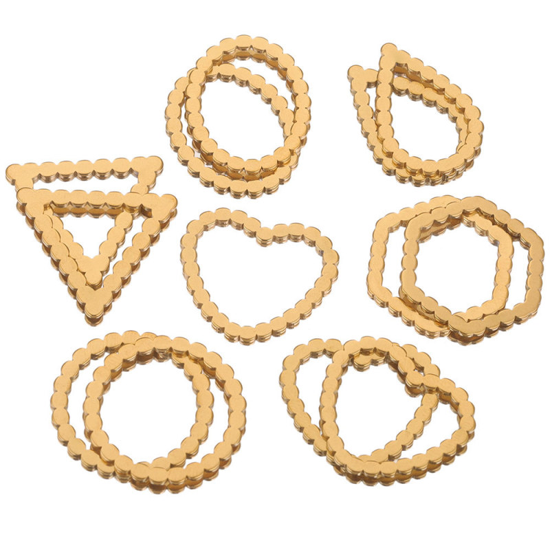 Stainless Steel Heart Ring Oval Water Drop Earrings Earrings DIY Handmade Jewelry Accessories Wholesale