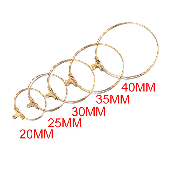 In Stock Stainless Steel Hanger Rings Earring Rings Round Hanger Jewelry Clasps DIY Earring Accessories Wholesale