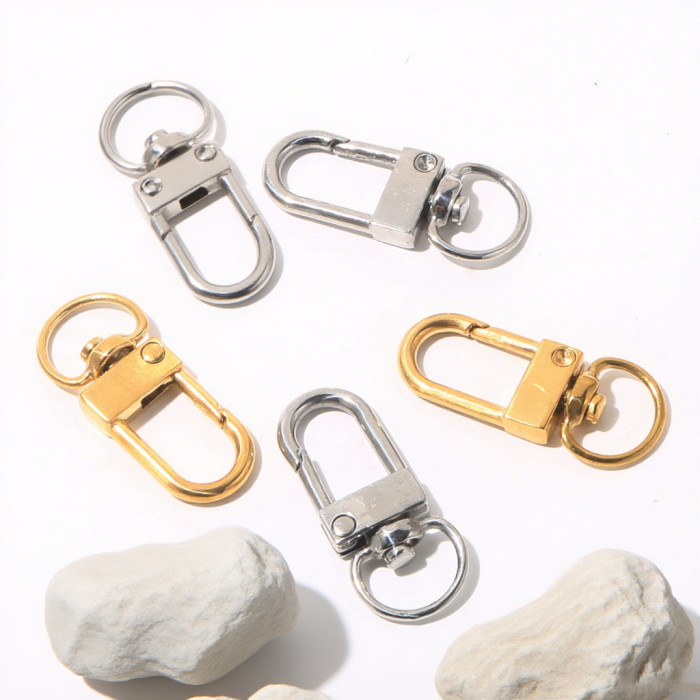 Stainless Steel Hardware Accessories DIY Metal Hook Buckle Keychain Bag Hanging Buckle Jewelry Accessories Key Ring Buckle