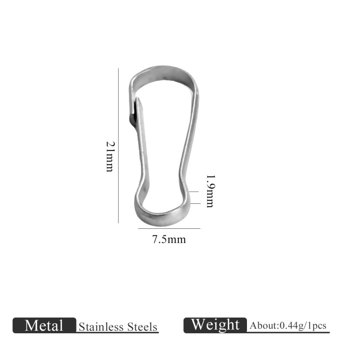 Stainless Steel Zhudan Buckle Chain Buckle Sock Clip Clothesline Connector Buckle DIY Bag Key Iron Wire Buckle Jewelr...
