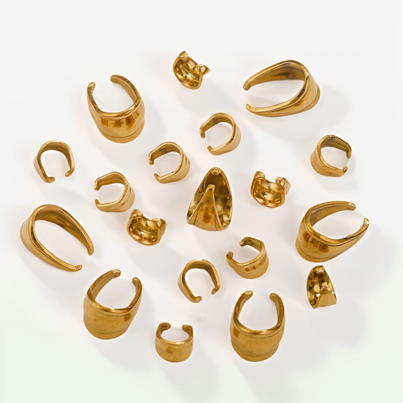 Stainless Steel Thickened Textured Snap Button 304 Titanium Steel Pendant Clasp DIY Jewelry Accessories Wholesale In Stock