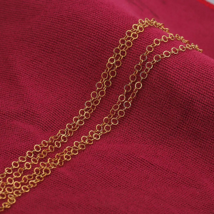 Stainless Steel Round Cross Chain DIY Jewelry Handmade Chain Necklace Bracelet Chain Making Supplies Accessories