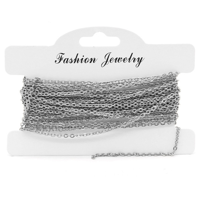 Stainless Steel Flat O-Chain Thin Chain DIY Jewelry Necklace Cross Chain In Stock Wholesale