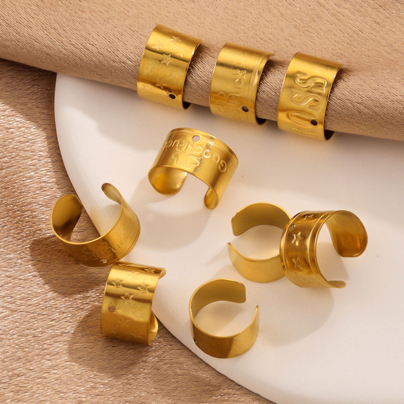 Stainless Steel Ear Cuff Smooth Ear Cuff Non-Pierced Ear Clip Titanium Steel U-Shaped Ear Clip DIY Jewelry Accessories Ear Accessories