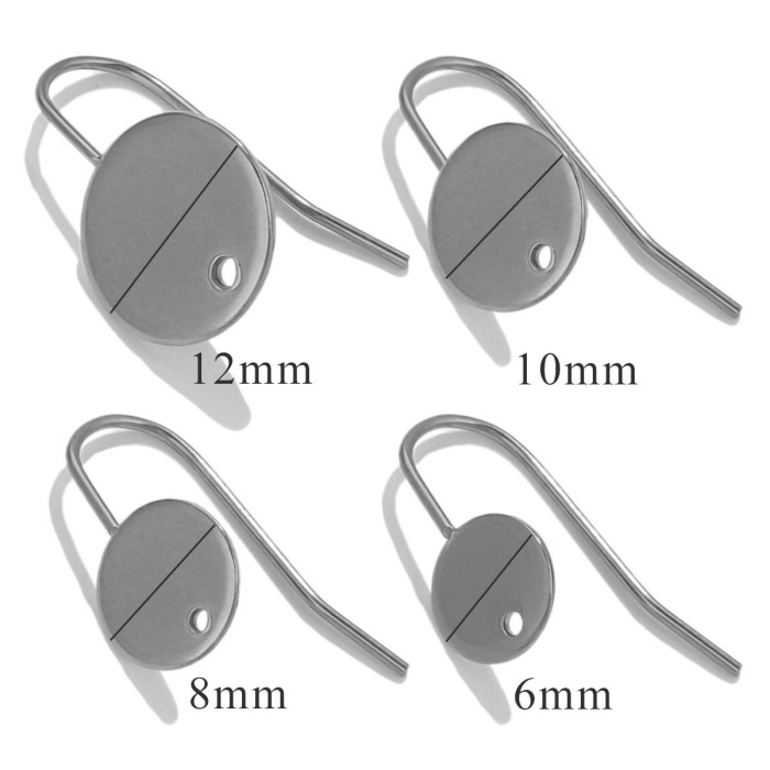 DIY Stainless Steel Round Welding Pin Earrings Small Ear Pins Round Welding Pins Round Earring Pins Earring Accessories
