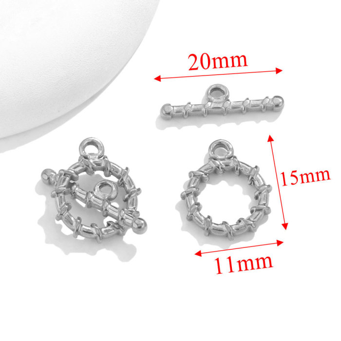 DIY Materials Jewelry Accessories Necklace Clasp Bracelet Clasp Stainless Steel Electroplated OT Clasp Color Retentio...