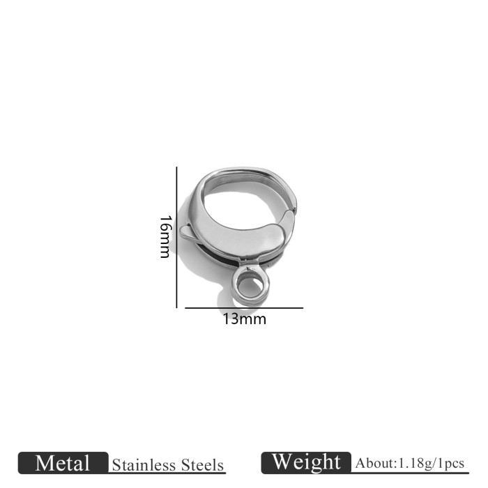 Stainless Steel Water Drop Clasp Irregular Lobster Clasp Jewelry Bag Chain Clasp Bracelet Clasp DIY Jewelry Accessories Wholesale