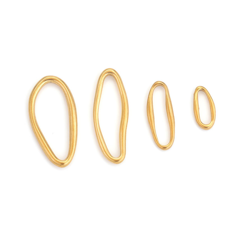 Stainless Steel Geometric Connectors Jewelry Making Finding Earring Supplies DIY Jewelry Hoop Accessories Charm Wholesale