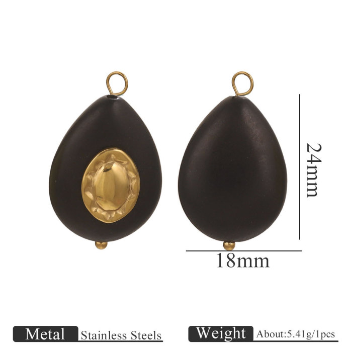 New Stainless Steel Water Drop Stone Beads Imitation Natural Stone Curved Needle Handmade DIY Jewelry Accessories Who...