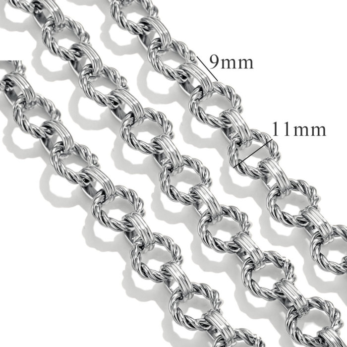 Stainless Steel Hip-Hop Multi-Style 18K Gold Meter Chain Titanium Steel Necklace Punk European and American Jewelry Cross-Border Wholesale