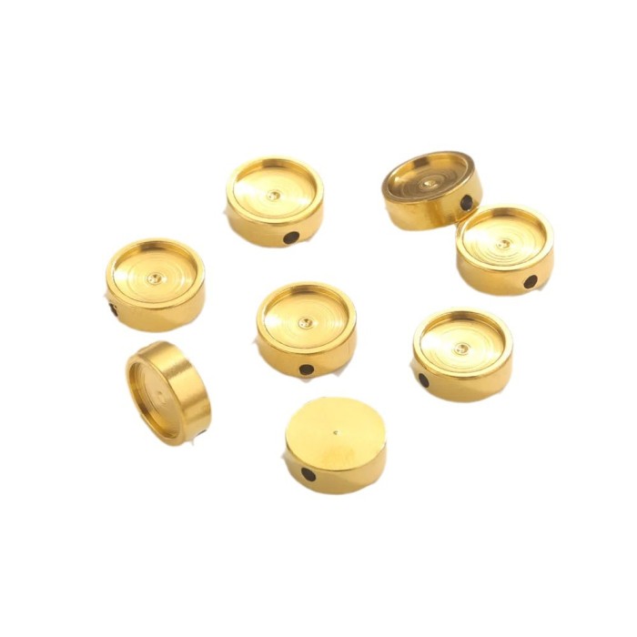 Stainless Steel Round Enamel Beaded Jewelry Round Disc Beads DIY Handmade Bracelet Necklace Accessories