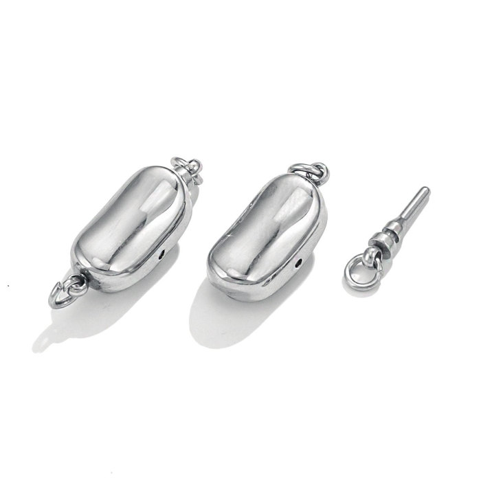 Titanium Steel Yuanbao Clasp Stainless Steel Peanut Bracelet Fine Polished Clasp Pea Clasp DIY Jewelry Accessories Wa...