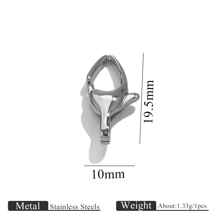 Stainless Steel Water Drop Clasp Irregular Lobster Clasp Jewelry Bag Chain Clasp Bracelet Clasp DIY Jewelry Accessories Wholesale