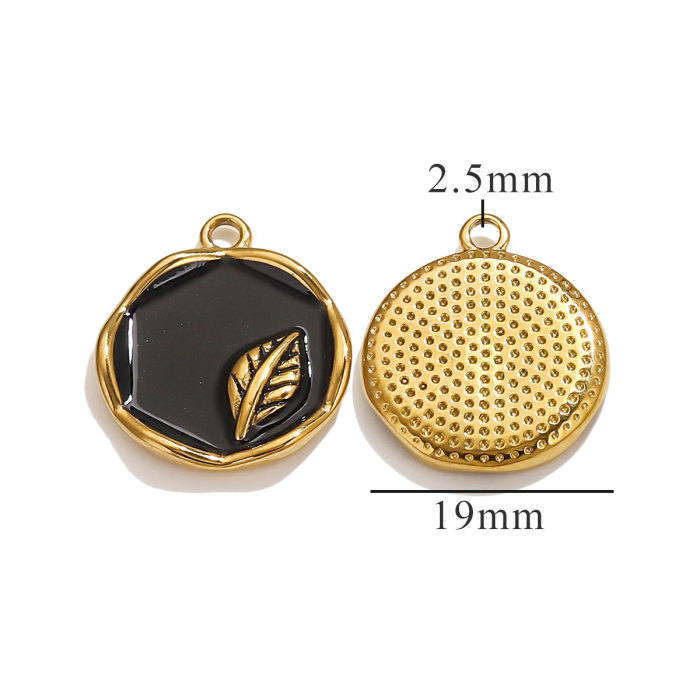 Stainless Steel Oil Painting Series Drip Oil Pendant DIY Fashion Clothing Pendant Bracelet Necklace Accessories
