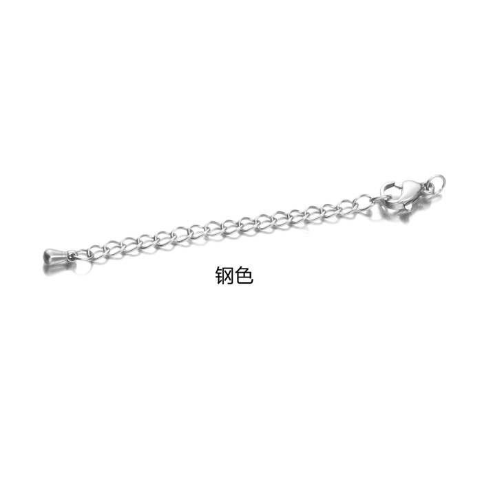 Stainless Steel Extension Chain Lobster Clasp Tail Chain Tail Chain Tag DIY Handmade Bracelet Rope Leather Rope Jewelry Accessories