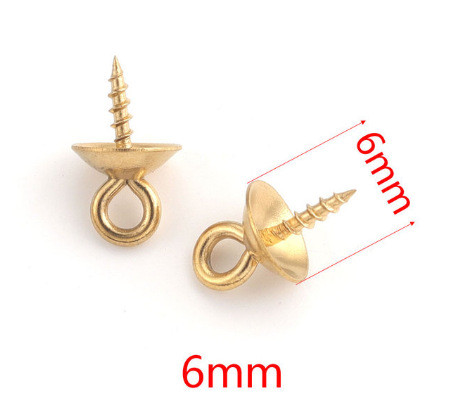Stainless Steel Pearl Holder Pendant 9-pin Bead Cap Vacuum Thread Multi-specification DIY Handmade Jewelry Accessories