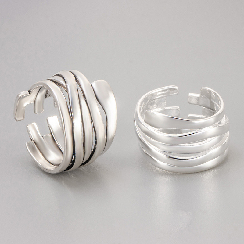 European and American Hot-Selling Elegant Creative Ring for Women, Simple Fashion Smooth Multi-Layer Wrapped Open Ring Jewelry Wholesale